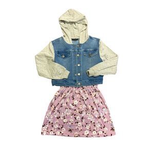 Denim/Purple Floral - Social Standard by Sanctuary Youth Girl's Short Sleeve Dre